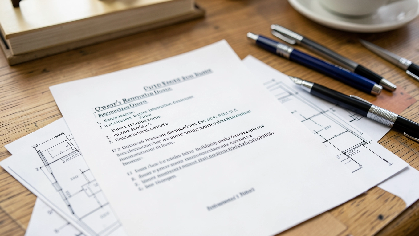 Obowiązki właściciela przy zawiadomieniu o remoncie