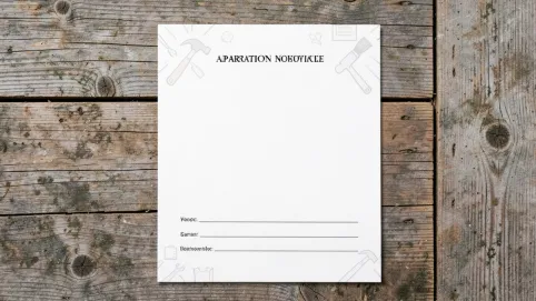 Zawiadomienie o remoncie mieszkania wzór