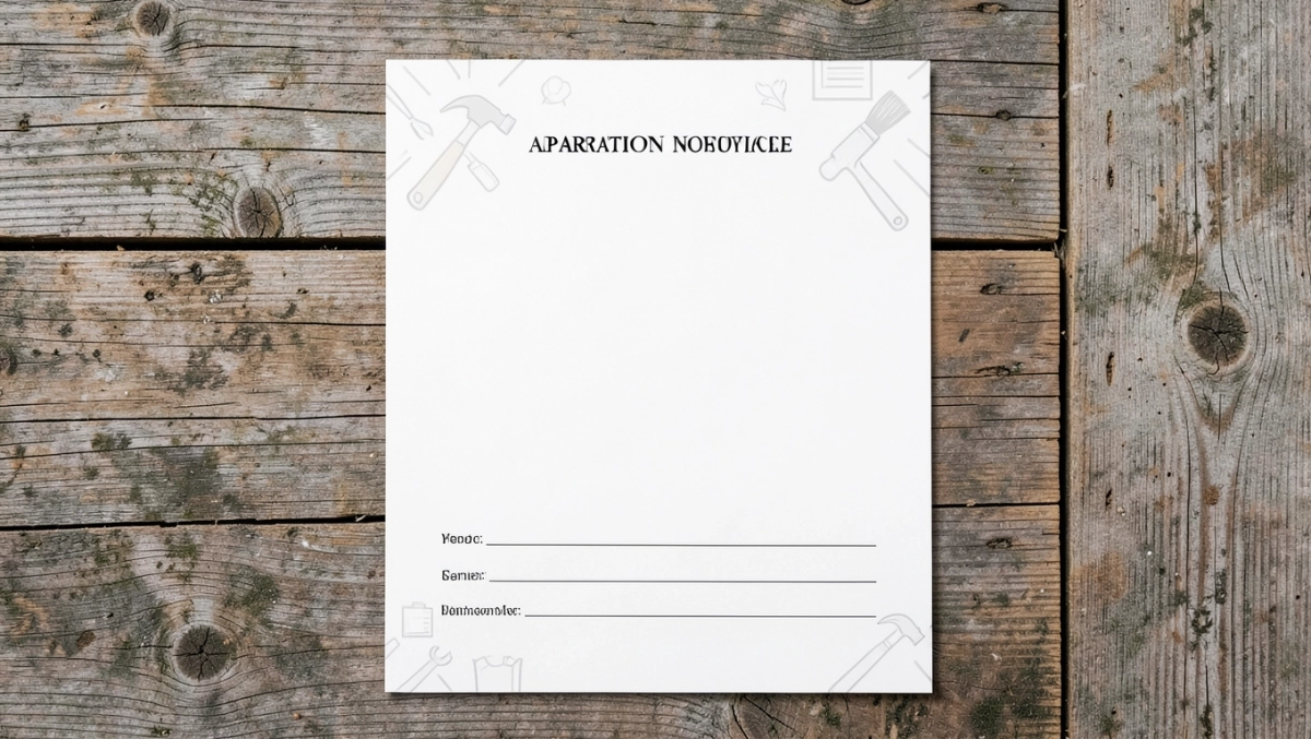 Zawiadomienie o remoncie mieszkania wzór